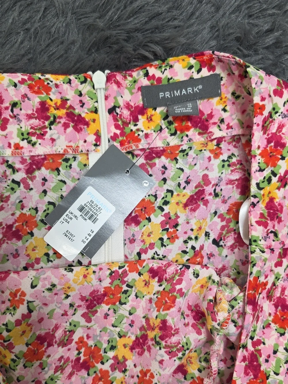 Primark Pink Floral Ruffle Mini Skirt. Size 14. NWT